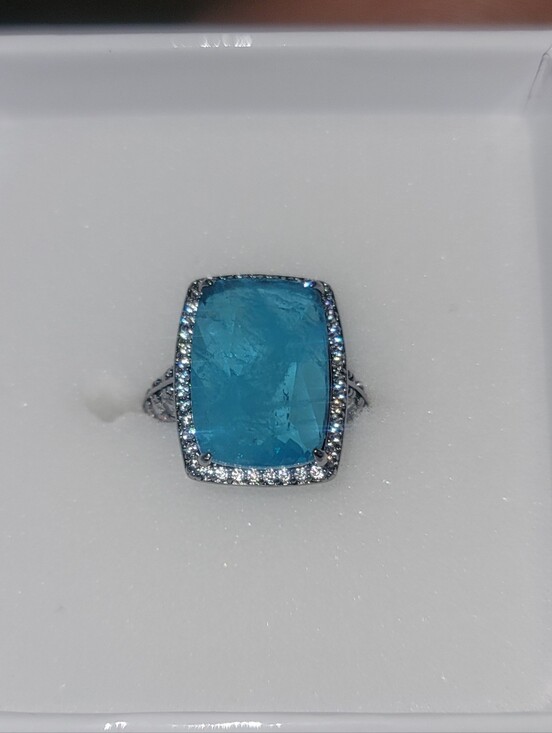 Bomb Party Jewelry - NWT-BP Hope Is A Beautiful Thing Color Changing Ring-Sz 6 Blue Topaz on Rhodium